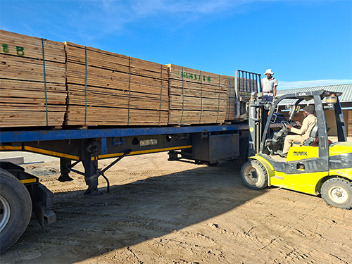 Loading bulk timber supply